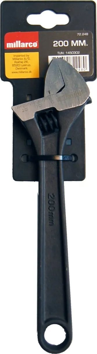 Çelës i rregullueshëm Millarco, 8" 200mm, metalik