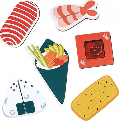 Puzzle druri Bino Sushi Bar 3D, 29.5 x 29.5 cm, shumëngjyrësh