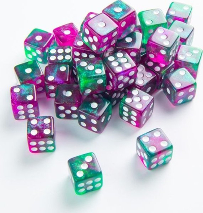 Set zare Gamegenic Galaxy Series D6, 12mm, 36 copë, Aurora