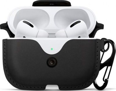 Këllëf lëkure Twelve South AirSnap për AirPods Pro, me karikim, i zi