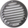 Grilë ventilimi metalike MR125ZN, rrethore Ø125mm, çelik i galvanizuar, gri