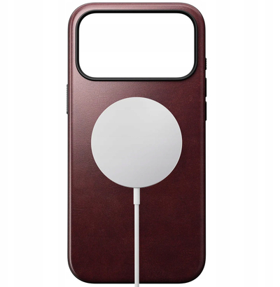 Maskë mbrojtëse Nomad Modern Leather, për iPhone 17 Pro Max, lëkurë Horween, e kuqe