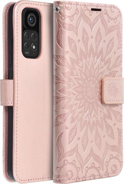 Këllëf libër Forcell MEZZO për Xiaomi Redmi Note 11 11S, mandala, rozë gold
