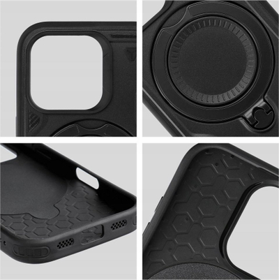 Mbështjellës Frost Armor për iPhone 16 Plus, mbrojtës, i zi