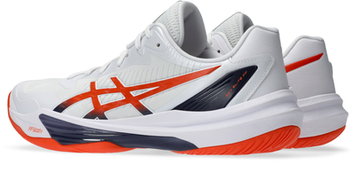 Atlete handbolli Asics Sky Elite FF 3, indoor, amortizim FF BLAST PLUS ECO, të bardha me portokalli