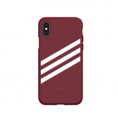 Këllëf telefoni Adidas Originals Suede për iPhone X XS, i kuq i errët