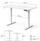 Sense7 Nojo Light Електрично Стоечко Биро, 120 cm x 60 cm, Бело