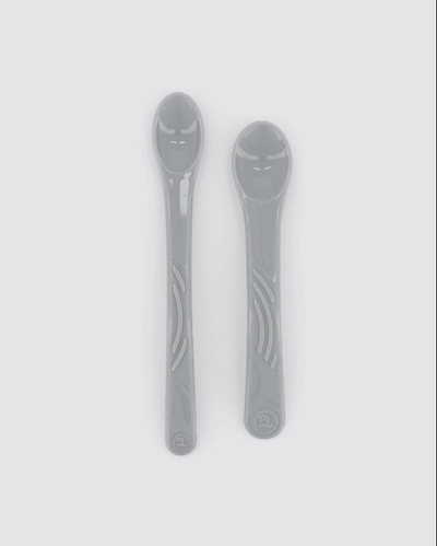 Set 2 Lugësh Ushqyerjeje Twistshake 6+ muaj, Gri Pastel