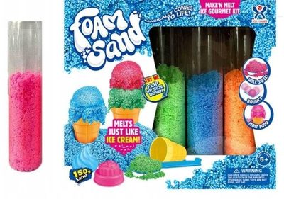 Plastelinë kinetike Gazelo Kinetic Sand Magic, për fëmijë, shumëngjyrëshe