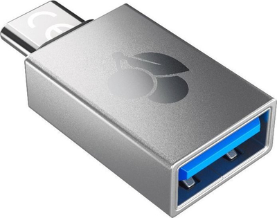 Adapter USB CHERRY USB A në USB C, trup alumini, gri