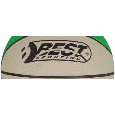 Top basketbolli i vogël Mini Best Sporting R.3, madhësia 3, gome sintetike, jeshil me bezhë