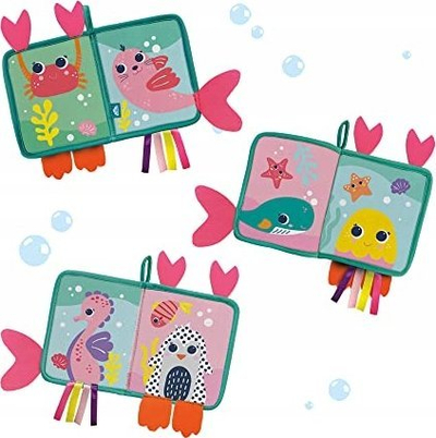 Libër banjoje për kalamaj SES Creative 13057 Animals, neopren, me bishta, shumëngjyrësh