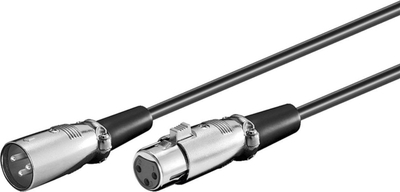 Kabllo audio Microconnect XLRMF5, XLR 3 pin, 5 m, e zezë
