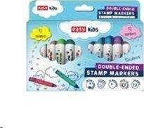 Markera me stampë Easy, set 12 ngjyra, për fëmijë, shumëngjyrëshe