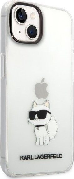 Kapak telefoni Karl Lagerfeld KLHCP14MHNCHTCT për iPhone 14 Plus, transparent, Choupette