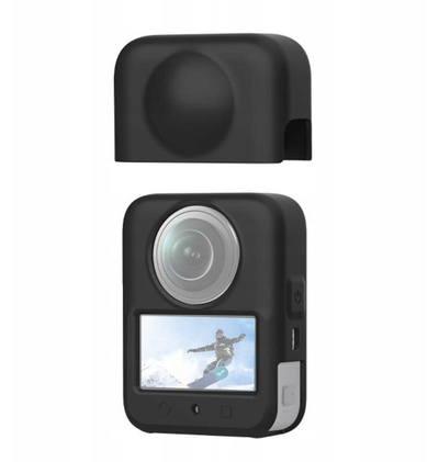 Mbulesë silikoni për kamerë DJI Osmo 360 PULUZ PU783B, me kapak lente, e zezë