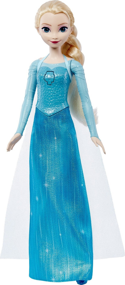 Kukull Disney Frozen Elsa që Këndon, me muzikën Let It Go, blu e akullt