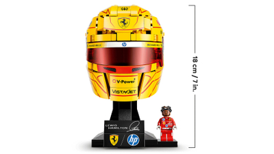 Set LEGO Editions 43022 Kask Lewis Hamilton Scuderia Ferrari HP, 884 pjesë, Modena e verdhë