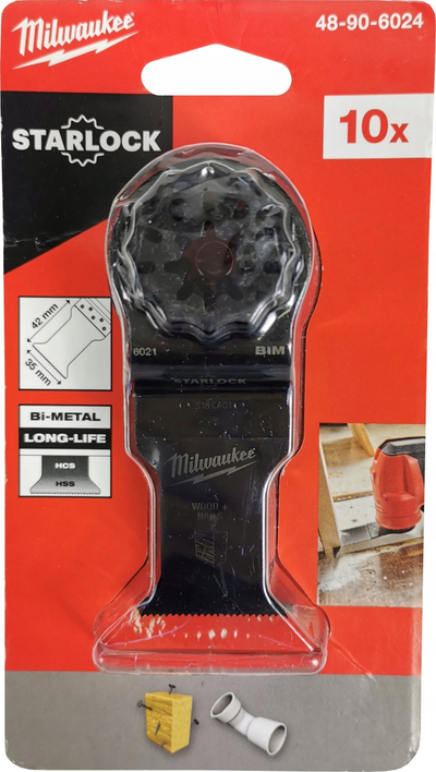 Set tehesh Milwaukee Bi-Metal Starlock, 35x42mm, 10 copë, ngjyrë e zezë