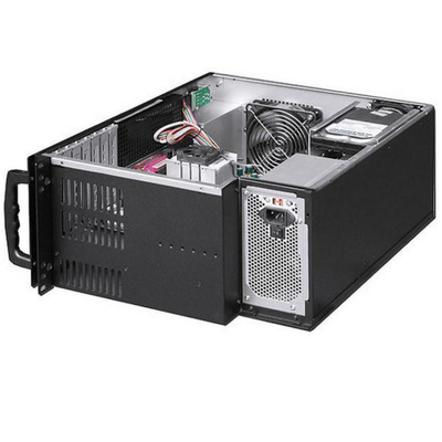 Kasa serverike Techly PC ATX 4U, për kabinet rack 19", e zezë