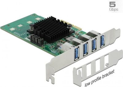 Kartë zgjeruese Delock PCIe 2.0 x4 89048, 4x USB 3.0, për PC desktop