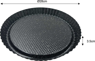 Tiganja Klausberg KB 7836, 28 cm, sipërfaqe jo ngjitëse, e zezë