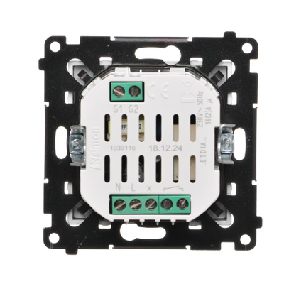 Termostat digjital Simon DETD1A.01/43, muror, 230V, argjendt mat metalik