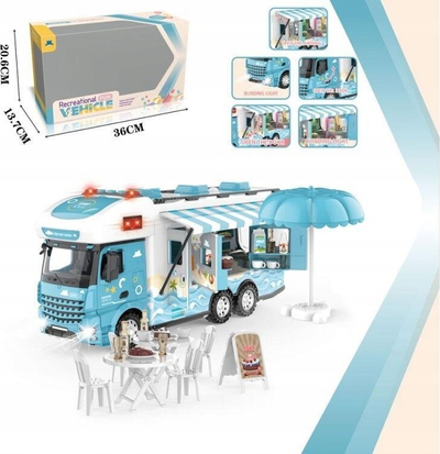 Furgon lodër pikniku Icom Poland Picnic Car, me dritë edhe zë, blu