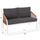 Sofa e jashtme 2-ulëse Maerly (HM6116.01), bardhë/ bezhë