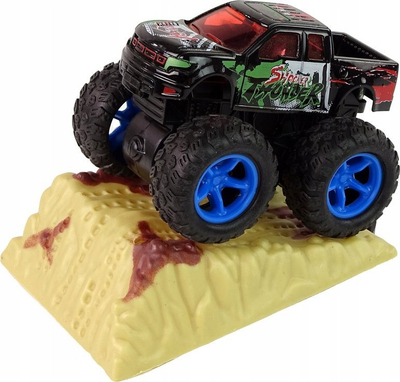 Makinë lodër Leantoys Suspension Car, Monster Truck, me rampë, shumëngjyrëshe
