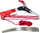 Sekator kopshti AWTools AW63050, teh PTFE, sharrë 350mm, i kuq