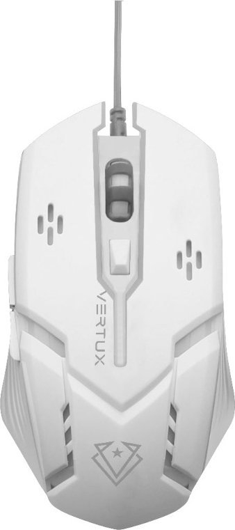 Maus gaming Vertux Sensei, me kabllo, 3200 DPI, LED, i bardhë