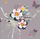 Kartolinë Clear Creations Flowers, me lule, kristale Swarovski, bezhë