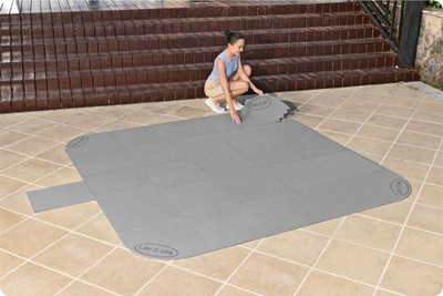 Tapet izolues për spa Bestway 60334 Lay-Z-Spa, 1.96 x 1.96 m, shkumë PU, gri