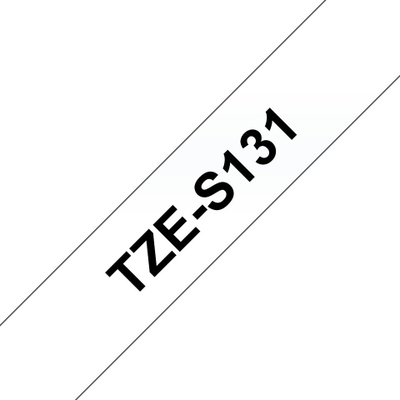 Kasetë etiketuese Brother TZe-S131, 12mm, ngjitës i fortë, transparente