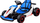 Go kart elektrik Yokomisiad PA0308, me drift, për kalamaj, i bardh e zi e blu