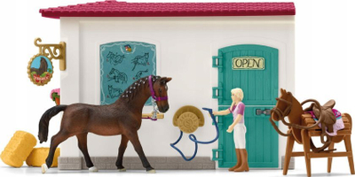 Set lojrash Schleich Tack Shop, 38 pjesë, plastik