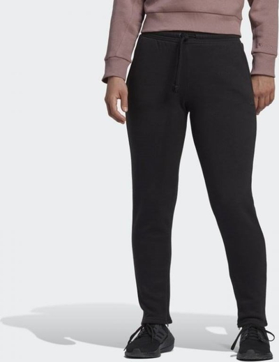 Pantallona sportive Adidas Straight Zip W, për goca, të zeza