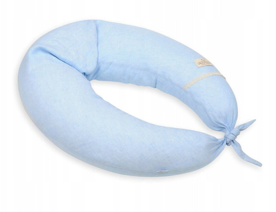 Jastëk pozicionues Multitex Relax Linen, 190cm, liri, blu e çelët