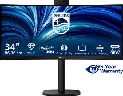 Monitor Philips 3000 Series 34B2U3600CH, 34", WQHD, i zi