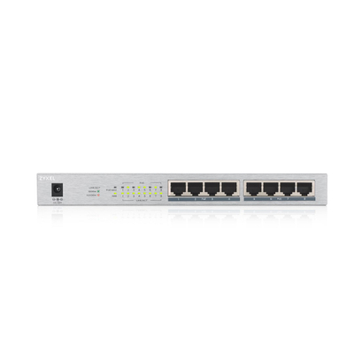 Switch Zyxel GS1008HP, 8 porta Gigabit, PoE, gri