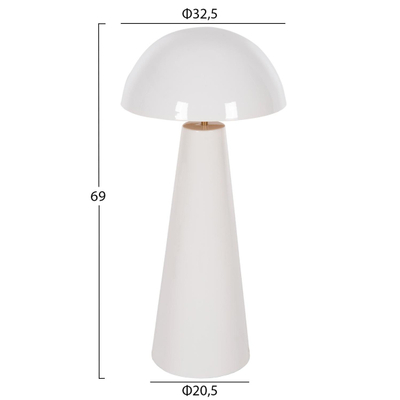 Llambë tavoline Smush Φ32,5x69Hcm (HM4258.03), bardhë