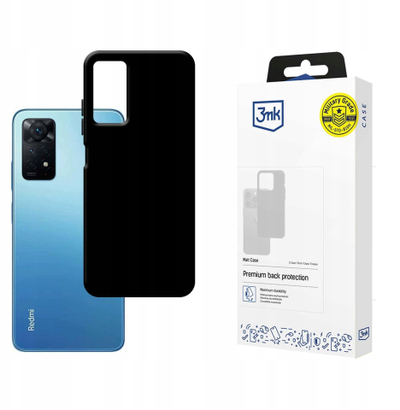 Këse matt 3mk për Redmi Note 11 Pro 4G Redmi Note 12 Pro 4G, TPU, e zezë