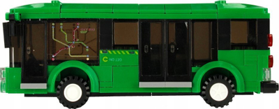 Konstruktore Alleblox City Bus, 221 copa, 34x27x6 cm, shumngjyrëshe