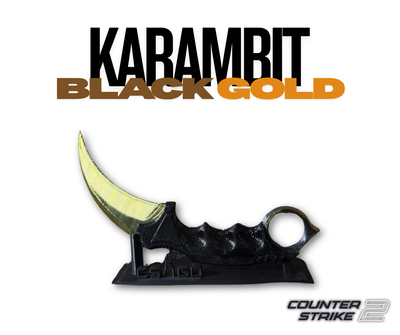 Thikë 3DPrintKS CS2/CS:GO - Karambit Black Gold
