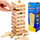 Lojë druri Jenga Wiss Toy GR0090, 54 kube, me zare druri, ngjyrë druri natyrale