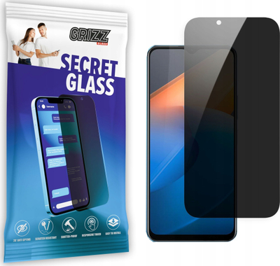 Xham mbrojtës privatësie Grizz SecretGlass për Vivo iQOO Z6x, 9H, oleofobik, transparent