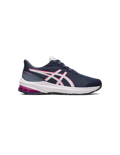 Atlete vrapimi për fëmijë ASICS GT-1000 12 GS, stabilitet, GEL, blu gri rozë, nr 5.5