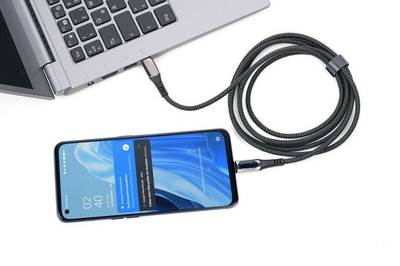Kabëll karikimi Troika SPEEDY XL, USB C 2m, 100W, i zi