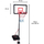 Set basketbolli Dunlop Adjustable 3in1, lartësi 1.65 - 2.05 m, i zi me të kuqe